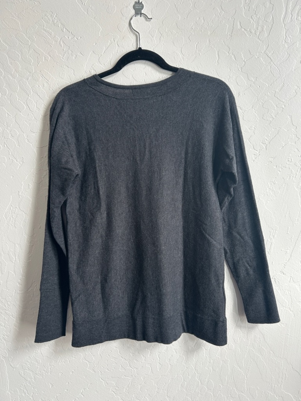 Eddie Bauer Charcoal V-Neck Sweater - Picture 2 of 5